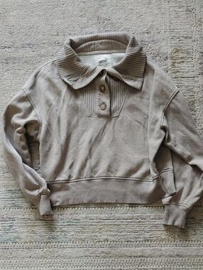 2 For 20! aerie Henley Collared Sweatshirt